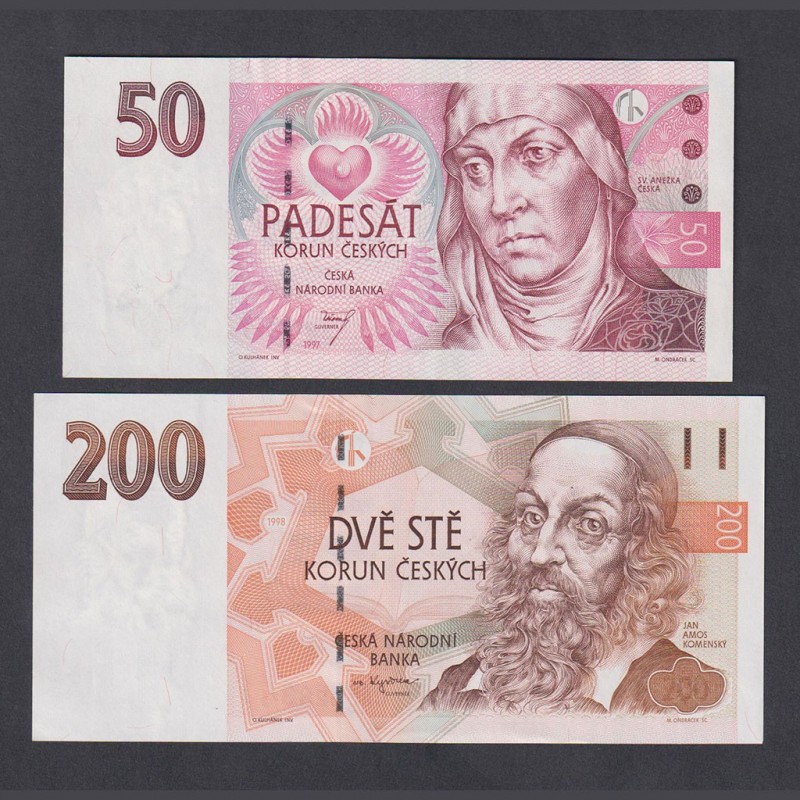 Billetes
Billetes Extranjeros
R. Checa. Lote de 2 billetes. 50 y 200 Coronas. ...