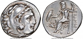 MACEDONIAN KINGDOM. Alexander III the Great (336-323 BC). AR drachm (17mm, 4.21 gm, 2h). NGC Choice AU 5/5 - 5/5. Posthumous issue of Lampsacus, ca. 3...