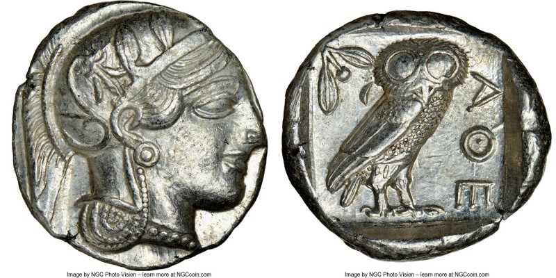ATTICA. Athens. Ca. 440-404 BC. AR tetradrachm (25mm, 17.20 gm, 10h). NGC Choice...