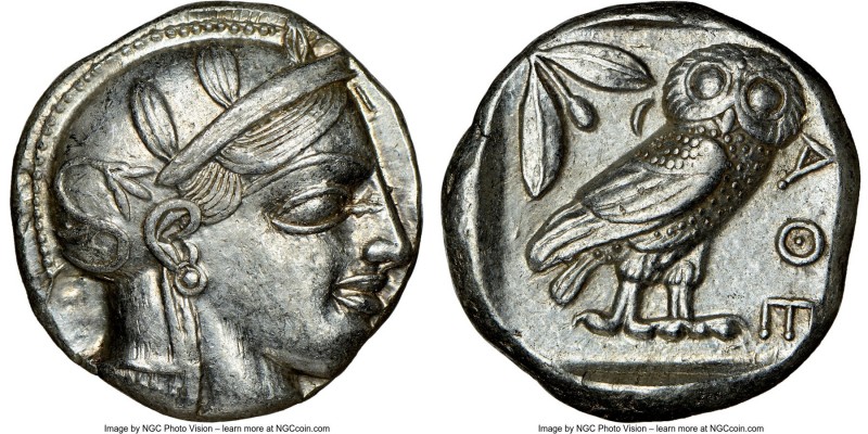 ATTICA. Athens. Ca. 440-404 BC. AR tetradrachm (23mm, 17.16 gm, 11h). NGC Choice...
