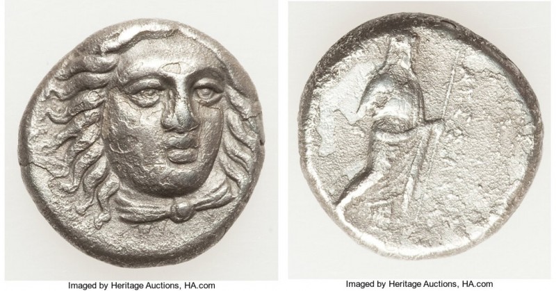 CARIAN SATRAPS. Maussollus (377-352 BC). AR drachm (14mm, 3.62 gm, 12h). VF, hor...