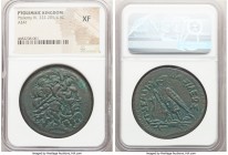 PTOLEMAIC EGYPT. Ptolemy IV Philopator (222-205/4 BC). AE drachm (41mm, 12h). NGC XF. Alexandria, 222-220/19 BC. Head of Zeus right, wearing taenia wi...