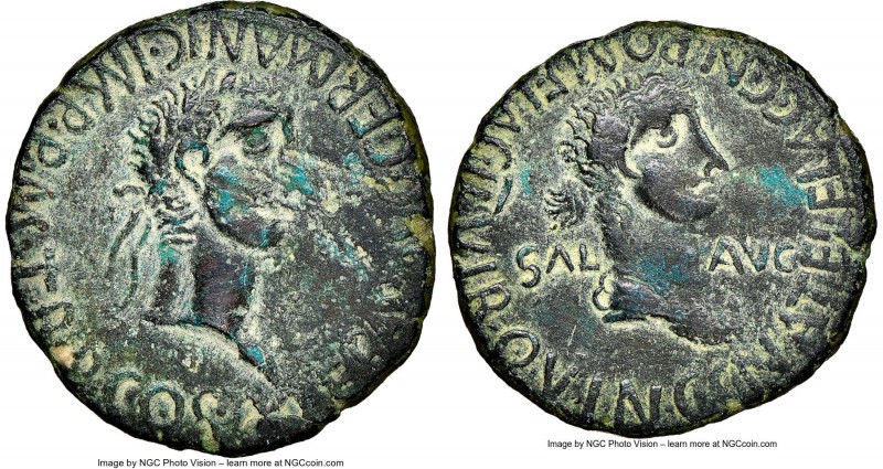 SPAIN. Carthago Nova. Caligula (AD 37-41). AE as (28mm, 4h). NGC Choice VF. Ca. ...