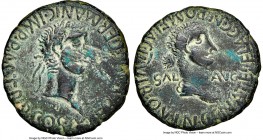 SPAIN. Carthago Nova. Caligula (AD 37-41). AE as (28mm, 4h). NGC Choice VF. Ca. AD 37, Cn. Atellius Flaccus and Cn. Pompeius Flaccus, duoviri. C•CAESA...