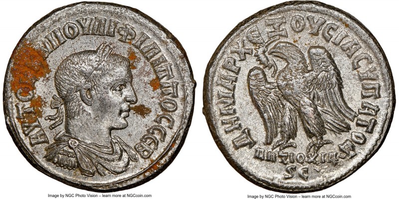 SYRIA. Antioch. Philip II (AD 247-249). BI tetradrachm (26mm, 12.08 gm, 1h). NGC...