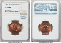 Elizabeth II Proof 1/2 Penny 1960-(p) PR65 Red and Brown NGC, Perth mint, KM61. Wings sticker. 

HID09801242017

© 2020 Heritage Auctions | All Ri...