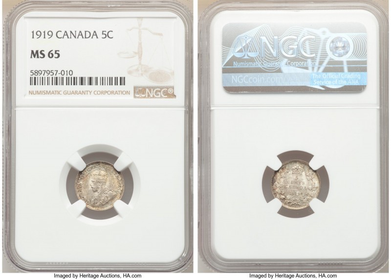 George V 5 Cents 1919 MS65 NGC, Ottawa mint, KM22. 

HID09801242017

© 2020 ...