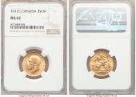 George V gold Sovereign 1911-C MS62 NGC, Ottawa mint, KM20. AGW 0.2355 oz.

HID09801242017

© 2020 Heritage Auctions | All Rights Reserved