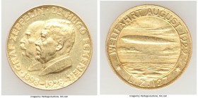 Weimar Republic gold "Zeppelin World Flight" Medal 1929-Dated AU, Kaiser-510.4. 20mm. 3.45gm. 

HID09801242017

© 2020 Heritage Auctions | All Rig...