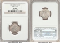 George II 6 Pence 1758 MS62 NGC, KM582.2, S-3711, ESC-1623. 

HID09801242017

© 2020 Heritage Auctions | All Rights Reserved