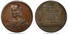 "Kings & Queens of England - Henry VII" bronzed copper Specimen Medal ND (1731) SP64 PCGS, Eimer-526. By Dassier. HENRICUS VII D G ANG FR ET HIB REX h...