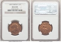 4-Piece Lot of Certified Assorted Pennies NGC, 1) Edward VII 1/2 Penny 1909 - MS64 Red and Brown, KM793.2 2) Edward VII 1/2 Penny 1910 - MS63 Red and ...