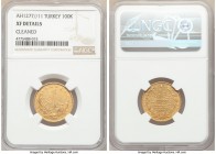 Ottoman Empire. Abdul Aziz gold 100 Kurush AH 1277 Year 11 (1870/1871) XF Details (Cleaned) NGC, Constantinople mint (in Turkey), KM696. 

HID098012...