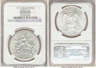 Estados Unidos "Caballito" Peso 1911 AU Details (Scratches) NGC, Mexico City mint, KM453. Short lower left ray on reverse.

HID09801242017

© 2020...