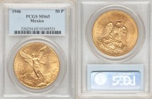 Estados Unidos gold 50 Pesos 1946 MS65 PCGS, Mexico City mint, KM481. AGW 1.2056 oz. 

HID09801242017

© 2020 Heritage Auctions | All Rights Reser...