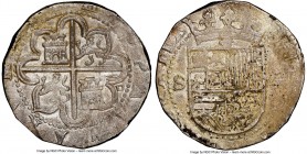 Philip II Cob 8 Reales ND (1556-1598)-S XF Details (Obverse Corrosion) NGC, Seville mint. 27.14gm. 

HID09801242017

© 2020 Heritage Auctions | Al...