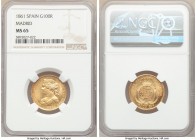 Isabel II gold 100 Reales 1861 MS65 NGC, Madrid mint, KM605.2.

HID09801242017

© 2020 Heritage Auctions | All Rights Reserved