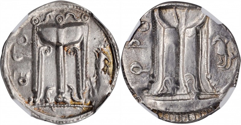 Kroton

ITALY. Bruttium. Kroton. AR Stater (Nomos) (8.21 gms), ca. 530-500 B.C...