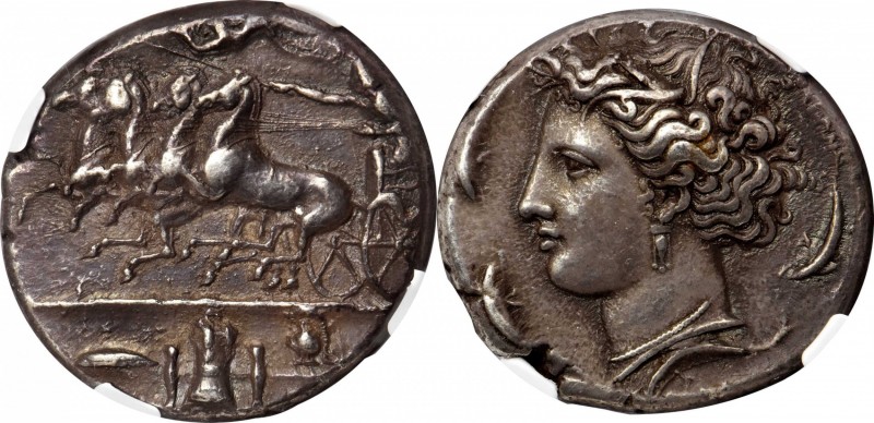 Dionysios I, 406-367 B.C

Exceptionally Stunning Dekadrachm from the Hand of E...