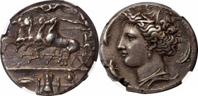 Dionysios I, 406-367 B.C

Exceptionally Stunning Dekadrachm from the Hand of Euainetos

SICILY. Syracuse. Dionysios I, 406-367 B.C. AR Dekadrachm ...