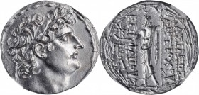 Antiochus VIII Grypus, 125-96 B.C

SYRIA. Seleukid Kingdom. Antiochos VIII Grypos, 121/0-97/6 B.C. AR Tetradrachm (16.42 gms), Antioch on the Oronte...