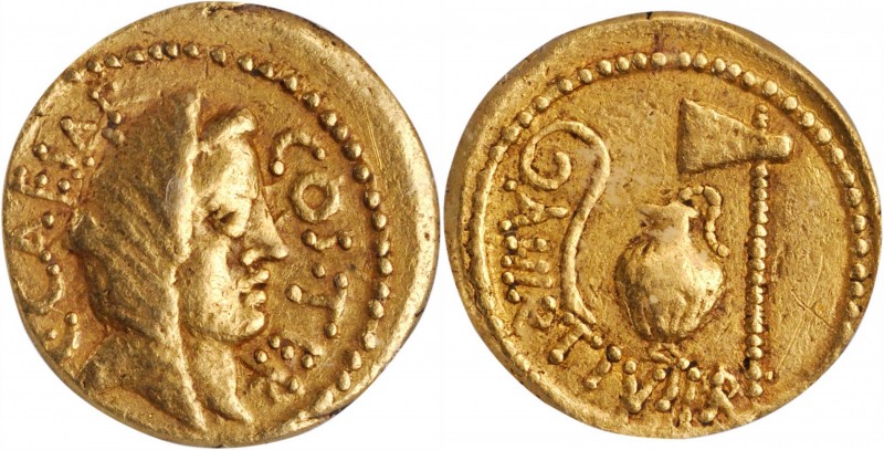 Julius Caesar

JULIUS CAESAR. AV Stater, Rome Mint, A. Hirtius, praetor, 46 B....