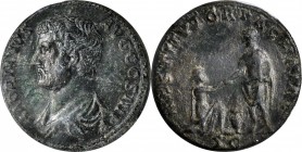 Hadrian, A.D. 117-138

"The Restorer of Achaea"

HADRIAN, A.D. 117-138. AE Sestertius (25.66 gms), Rome Mint, ca. A.D. 134-138. NGC EF, Strike: 5/...
