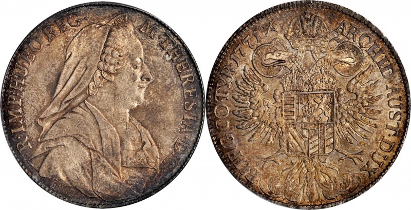 AUSTRIA

AUSTRIA. Burgau. Taler, 1771-SC. Gunsburg Mint. Maria Theresa. PCGS M...