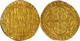 BELGIUM

BELGIUM. Flanders. Chaise d'Or, ND (1346-84). Louis II de Male. PCGS MS-61 Gold Shield.

Fr-163; Delm-466. Obverse: Louis seated facing o...
