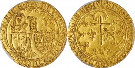 Louis XV and earlier (through 1774)

FRANCE. Salut d'Or, ND (1422-53). Saint-Lo Mint. Henry VI. PCGS AU-58 Gold Shield.

Fr-301; Dup-443a; Ciani-5...