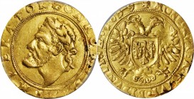 Louis XV and earlier (through 1774)

Illustrated in the Standard Catalog of World Coins 

FRANCE. Besancon. 1/2 Pistolet, 1639. PCGS AU-50 Gold Sh...