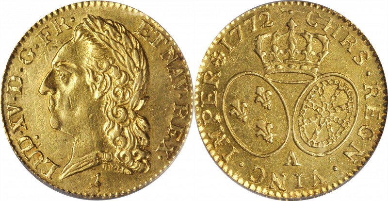 Louis XV and earlier (through 1774)

FRANCE. Louis d'Or, 1772-A. Paris Mint. L...