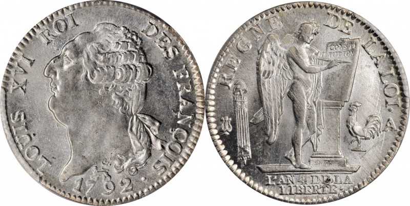 Louis XVI to Napoleon III (1774-1870)

FRANCE. National Convention. Ecu, 1792-...