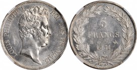 Louis XVI to Napoleon III (1774-1870)

FRANCE. 5 Francs, 1831-B. Rouen Mint. Louis Philippe I. NGC MS-63.

KM-735.2; Gad-676. Incuse edge letterin...