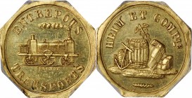 Louis XVI to Napoleon III (1774-1870)

FRANCE. Heim & Co. Transport Warehouses Octagonal Gold Medal, ND (ca. 1850). PCGS SPECIMEN-64 Gold Shield.
...