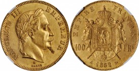 Louis XVI to Napoleon III (1774-1870)

FRANCE. 100 Francs, 1862-A. Paris Mint. Napoleon III. NGC MS-61.

Fr-580; KM-802.1; Gad-1136; F-551. Mintag...