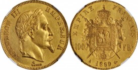 Louis XVI to Napoleon III (1774-1870)

FRANCE. 100 Francs, 1869-A. Paris Mint. Napoleon III. NGC MS-60.

Fr-580; KM-802.1; Gad-1136; F-551. Mintag...