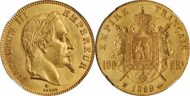Louis XVI to Napoleon III (1774-1870)

FRANCE. 100 Francs, 1869-BB. Strasbourg Mint. Napoleon III. NGC MS-62.

Fr-580; KM-802.2; Gad-1136; F-551. ...
