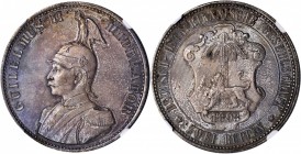 GERMAN EAST AFRICA

GERMAN EAST AFRICA. 2 Rupien, 1893. Berlin Mint. Wilhelm II. NGC MS-64+.

KM-5; J-714. Barely exceeded in the NGC census by ju...