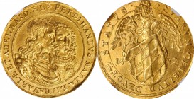 German States

Beautiful Ferdinand Maria with Adelaide 3 Ducats One of a Handful Known

GERMANY. Bavaria. 3 Ducats, 1652. Ferdinand Maria with Ade...