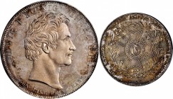 German States

GERMANY. Bavaria. Taler, 1827. Munich Mint. Ludwig I. PCGS MS-65 Prooflike Gold Shield.

Dav-561; KM-733. Founding of Theresein Ord...