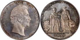 German States

GERMANY. Bavaria. Taler, 1832. Ludwig I. PCGS MS-65.

Dav-568; KM-761. Commemorating Prince Otto of Bavaria ascending the throne as...