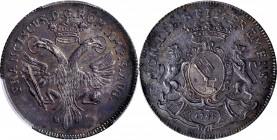 German States

GERMANY. Bremen. 1/2 Taler, 1748. Franz I. PCGS MS-62 Gold Shield.

KM-192; J-528. A stunning coin with prooflike surfaces that are...