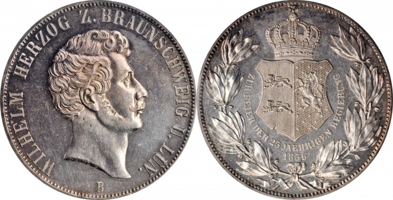 German States

GERMANY. Brunswick-Wolfenbuttel. 2 Taler, 1856-B. Hannover Mint...