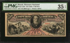 BRAZIL

BRAZIL. Thesouro Nacional. 5 Mil Reis, ND (1885). P-A261. PMG Choice Very Fine 35 EPQ.

Printed by ABNC. PMG has encapsulated just four ex...