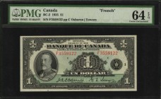 CANADA

CANADA. Banque Du Canada. 1 Dollar, 1935. BC-2. French. PMG Choice Uncirculated 64 EPQ.

Osborne-Towers signature combination. King George...