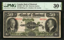 CANADA

CANADA. Bank of Montreal. 50 Dollars, 1931. CH #505-58-08. PMG Very Fine 30 EPQ.

Montreal, Quebec. Printed signatures of J. Dodds & C.B. ...