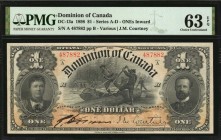 CANADA

PMG Pop 1/3 Finer 1898 1 Dollar

CANADA. Dominion of Canada. 1 Dollar, 1898. DC-13a. PMG Choice Uncirculated 63 EPQ.

Series A-D. ONEs i...