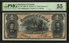 CANADA

CANADA. Dominion of Canada. 1 Dollar, 1898. DC-13c. PMG About Uncirculated 55.

Series L-S. Minister of Finance signature of T.C. Boville....