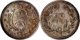 ARGENTINA

The Finest Seen of this Rare Pattern

ARGENTINA. Silver Real Pattern, 1827. PCGS SPECIMEN-65 Gold Shield.

KM-Pn6; CJ-15.4. Obverse: ...